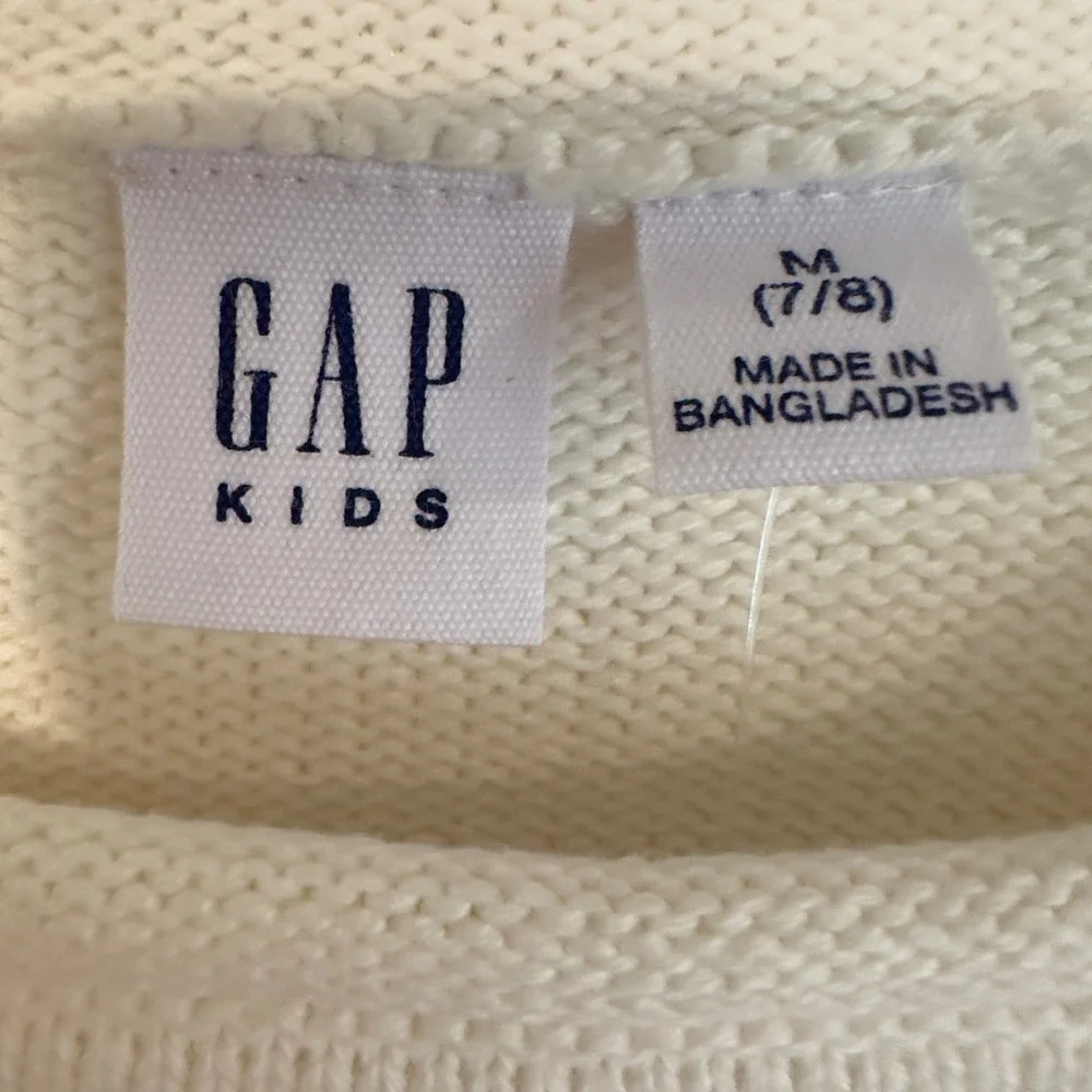 Gap Kids Girls M 7/8 Spring Sweater Rainbow Stripe‎ Cotton Knit GKSJF02X-168